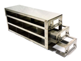 Upright Freezer Racks &ndash; Slide Drawer Type &ndash; Stainless Steel for 2" Box