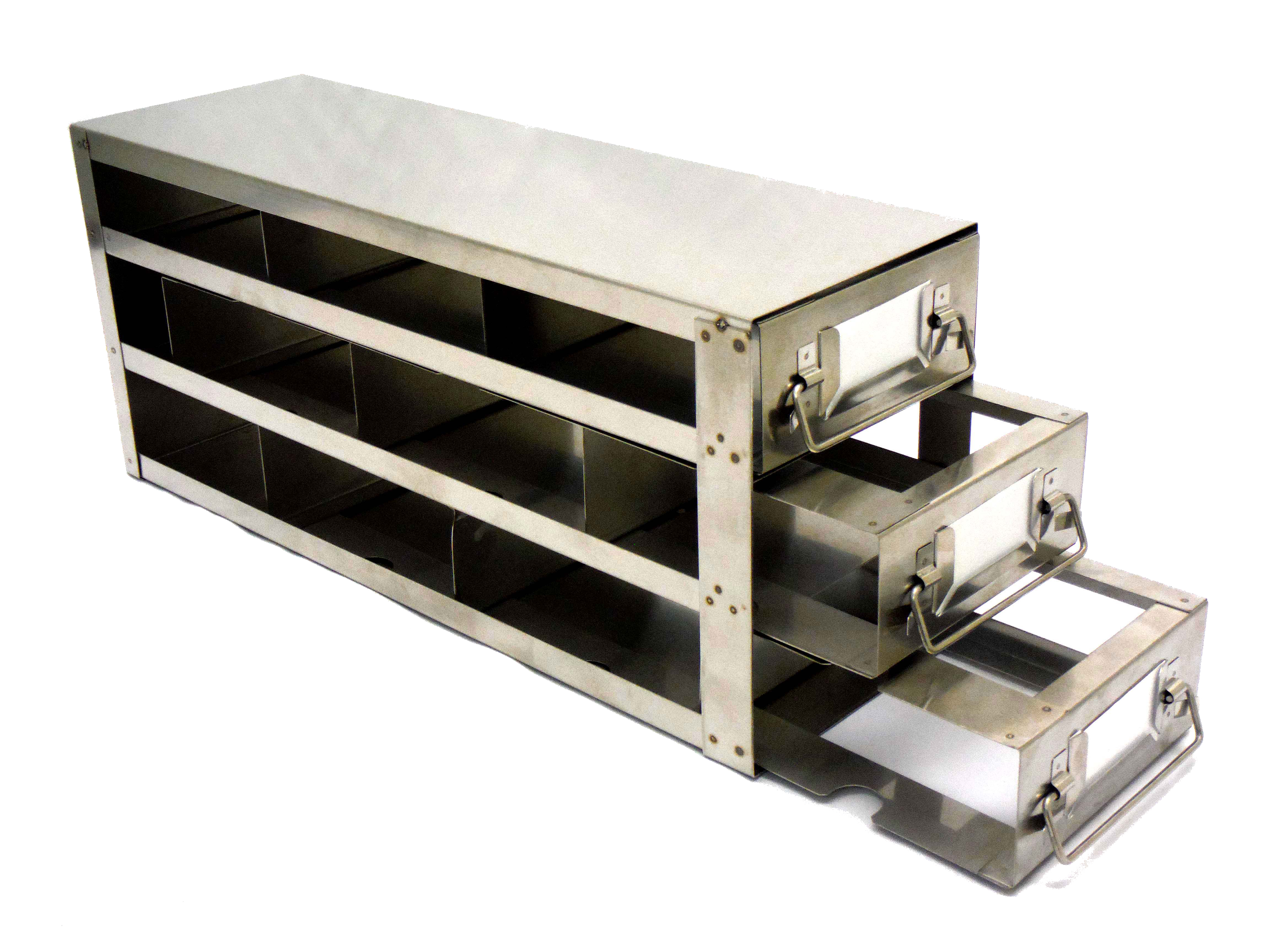 Upright Freezer Racks – Slide Drawer Type – Stainless Steel for 2" Box