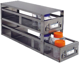 Upright Freezer Racks ? Slide Drawer Type ? Stainless Steel for Storage Bottles