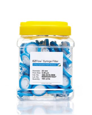 EZFlow Syringe Filter &ndash; 0.45&micro;m Hydrophilic PVDF Non-Sterile